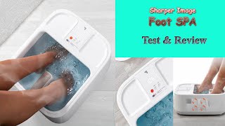 Foot SPA  Sharper Image  Rejuvenate Tired Feet with Heat and Bubbles [upl. by Yorker794]