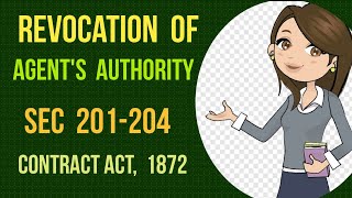 Revocation of Authority of Agents I Sec 201204 of Contract Act 1872 [upl. by Nyrb442]