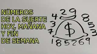 NÚMEROS DE LA SUERTE PARA HOY MAÑANA Y FIN DE SEMANA con la confianza de la numerología para hoy [upl. by Cony]