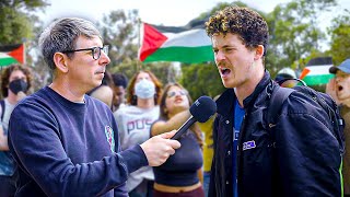 ProPalestine Protest Public Interviews at UCLA  Francis Foster [upl. by Hay855]