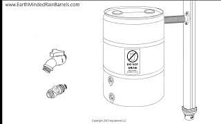 EarthMinded Rain Barrel DIY Kit animation [upl. by Kerr899]