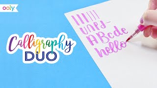 Calligraphy for Beginners Using OOLY Chisel Tip and Brush Markers [upl. by Jehanna11]