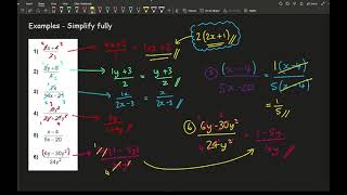 GCSE Maths  Algebraic Fractions 1 Simplifying Single Fractions [upl. by Henrieta]