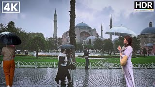 Walking in the Rain Istanbul Old City  October 2023  4K HDR [upl. by Parks]