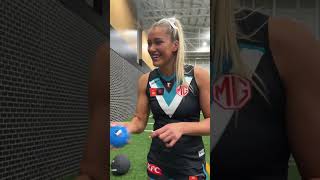 this was chaotic and we loved it 🫶 aflw afl football challenge [upl. by Ruff276]