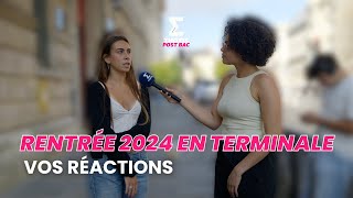 La Rentrée 2024 en terminale  vos réactions [upl. by Vandervelde]