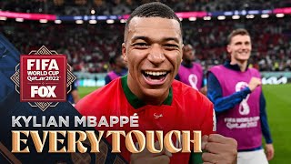 Kylian Mbappé Every touch in Frances 2022 FIFA World Cup semifinal victory over Morocco [upl. by Yzzik]