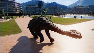 Ankylosaurus amp TRex Breakout amp Fight Jurassic World Evolution 1080p 60FPS [upl. by Meryl860]