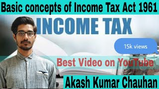 Basic concept of INCOME TAX Act 1961  By AKASH KUMAR CHAUHAN [upl. by Anidualc]