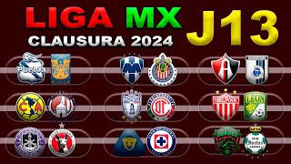 FECHAS HORARIOS Y CANALES PARA LA JORNADA 13 DE LA LIGA MX CLAUSURA 2024 [upl. by Teodora802]