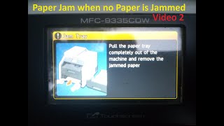 Brother MFC9330cdw Paper Jam tray no paper jammed 9335cdw 9340cdw 9140 HL3170cdw 3150cdn 3140 [upl. by Rawdin727]