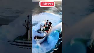 Giant Ship Stuck in the Middle of Scary Ocean Waves  Unbelievable Drone Footage ship shorts [upl. by Mac]