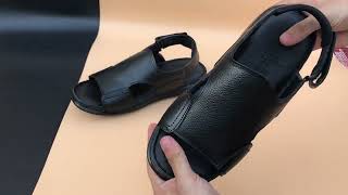 Pure Leather Sandal For Men  Color Black [upl. by Lertnom]