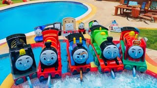 Thomas and Friends Tokyo Maintanance Factory for many unique toys Richannel Train Rainbow Kereta Api [upl. by Ami]