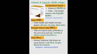 Vitamin A Capsule hamey kyu leyna chaiye or kon kon si bimari me kam aatey h onegative shortvideo [upl. by Valentia]