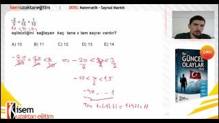 3 İlyas Güneş  KPSS Matematik Çıkması Muhtemel Sorular 3 2016 [upl. by Dowd]