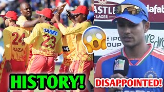 Zimbabwe create HISTORY against IndiaShubman Gill DISAPPOINTED 😐 IND vs ZIM T20 News [upl. by Erialb152]