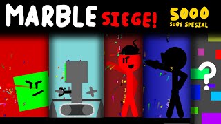 Marble Siege  Battles in Algodoo 5000 Subscribers Special [upl. by Ynohtn]