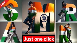 15 August Name Letter Ai Photo Editing  Independence Day Ai Photo Editing  Trending Ai Name Art 🇮🇳 [upl. by Lucho]