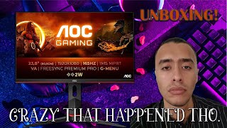 CRAZIEST AND BEST AOC GAMING MONITOR UNBOXING IN YOUTUBE HISTORY AOC AGON 24G2SAE [upl. by Lantha822]