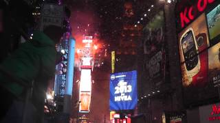 Ball Dropping  Times Square New Years Eve  1 January 2013 [upl. by Trescha]