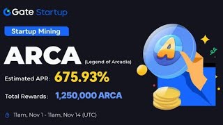 Claim Free 200 ARCA Token To Your Wallet  Gateio Startup Mining Campaign Airdrop [upl. by Hannaj911]