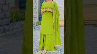 parrot colour dresses design 💚 fashion shorts suit punjabisong latest [upl. by Marlette]