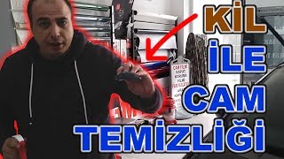 KİL İLE ARAÇ CAM TEMİZLİĞİ MEMNUN KALACAKSINIZ [upl. by Ahtoelc668]