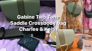 Gabine Saddle Bag by Charles amp Keith Olive Green M  Review Life of Faye [upl. by Baer]