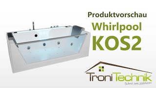 TroniTechnik  Whirlpool Badewanne KOS 2 179cm x 85cm [upl. by Erotavlas]