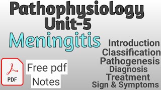 Meningitis  Meningitis diseases  Pathophysiology unit5  b pharmacy 2 sem  pharmacy by anuj [upl. by Tolliver627]