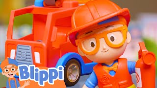 BLIPPI TOY MUSIC VIDEO  Blippi Fire Truck Song  Vehicle Songs for Kids [upl. by Ahtaela965]