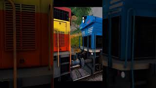 WDM3D LOCOMOTIVE F AILED RESCUED BY WDP4D traingames3d [upl. by Aronid267]