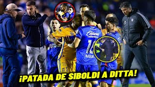 ¡BRONCA ENTRE SIBOLDI Y DITTA SANCIÓN TRAS LA ROJA Y PATADA DE SIBOLDI  CRUZ AZUL 10 TIGRES [upl. by Ocsic151]