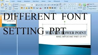 Font style settings in power point presentation ppt me font style kaise set kare ppt font [upl. by Ilhsa]