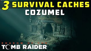 Location of Survival Caches in Cozumel  SHADOW OF THE TOMB RAIDER [upl. by Erasme]