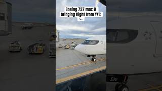 Boeing 737 max 8 bridging flight from YYC 🛬 aviation boeing doors [upl. by Feodora]