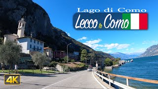 Lago di Como Italy 🇮🇹 Scenic drive from Lecco to Como [upl. by Roydd]