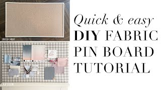 DIY Bulletin Fabric Cork Board Howto Tutorial [upl. by Frick]