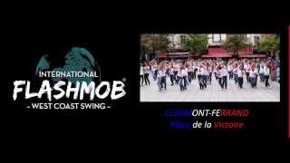 OFFICIAL  ClermontFerrand International Flashmob West Coast Swing 2015  place de la victoire [upl. by Ahsemak]