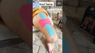 Kinesiology Taping technique for quad pain Leg pain relief for athletes 🔥💯 sports athlete quads [upl. by Gabrielle]