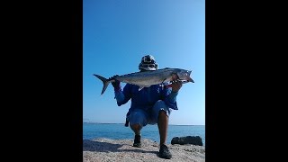 KING MACKEREL OFF THE BOCA CHICA JETTY TX [upl. by Macguiness]