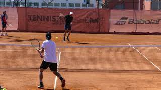 Lucas Pouille vs Grégoire Barrère Tennis Practice at The Academy [upl. by Oirogerg639]