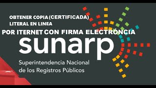 ¿Cómo obtener la copia literal certificada de PJ SUNARP 2020 por InternetCon firma electrónica [upl. by Yrnehnhoj464]