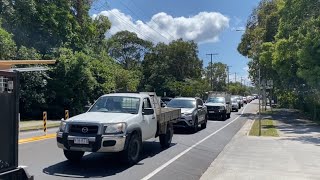 Traffic at the upgraded Coolum intersection [upl. by Eirelam]