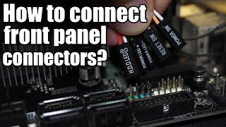 How to connect front panel connectors to the motherboard fpanel header [upl. by Guinn]