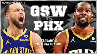 Golden State Warriors vs Phoenix Suns Full Game Highlights  Feb 10  2024 NBA Season [upl. by Sikko648]