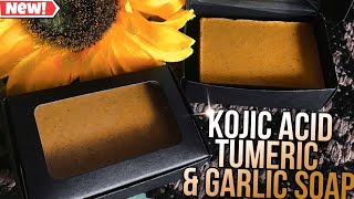 Kojic acid Garlic Turmeric Soap tutorial [upl. by Val]