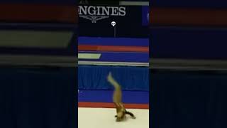 By some miracle she was uninjured🙏 gymnastics fail tumbling [upl. by Atiluap]