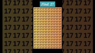 Find 👉 27 puzzlemathpuzzle shorts iqtest iqsmarttest quiz dimagtest [upl. by Paynter853]